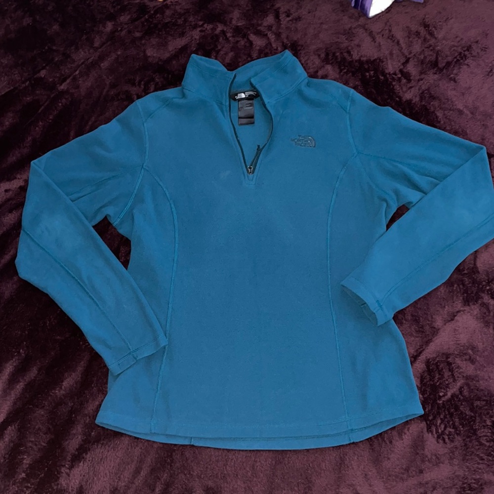 The North Face Teal Quarter-zip Pullover